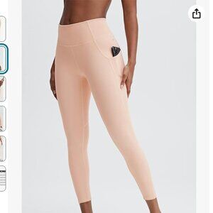 Fabletics Women's Oasis PureLuxe High-Waisted Legging 7/8 Length - Pink Tint